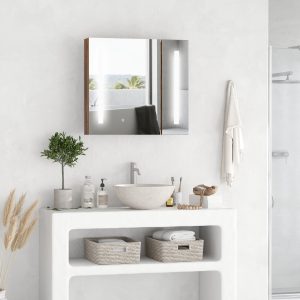 Armário com Espelho de Casa de Banho com Luz LEDm