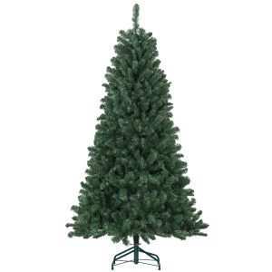 Árvore de Natal 180 cm Artificial com 760 Ramos Arame Memória e Base Recolhível para Sala Verde