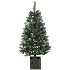 Árvore de Natal Nevada com 328 Ramos e Suporte Metálico