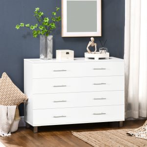 Cómoda com 4 Gavetas de Estilo Moderno para Sala de Estar