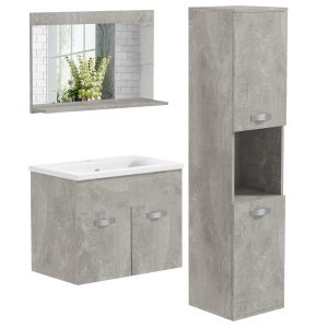 Conjunto de Móveis para Casa de Banho de Parede Estilo Moderno