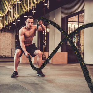 Corda de Batalha Battle Rope Exercício Formação Fitness Crossfit Ф38mm Comprimento 9m Poliéster Ultra-Resistente