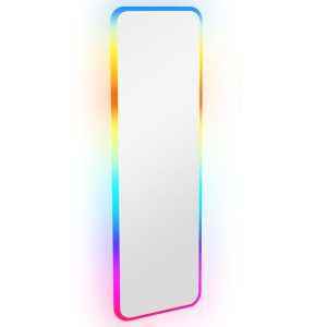 Espelho de Corpo Inteiro com Luzes LED 120x40 cm com Iluminação em 7 Cores RGB e Função de Memória