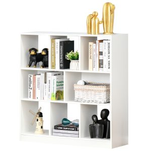 Estante para Livros com 8 Compartimentos Estante de Exposição Estilo Moderno para Sala de Estar Dormitório Escritório 97
