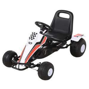 Go Kart a Pedais para Crianças acima de 3 Anos com Assento Ajustável 104x66x57cm