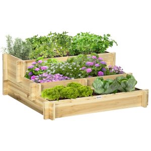 Horta Vertical em Escada com Malha Geotextil 93x93x35 cm