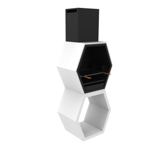 Churrasqueira moderna modular de linhas direitas MOD 01