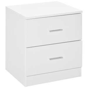 Mesinha de Cabeceira com 2 Gavetas Mesa Auxiliar para Sala Quarto Capacidade 30 kg 45x39