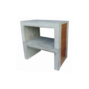 Módulo bancada PVC - Módulo bancada simples produzido em betão natural cinza