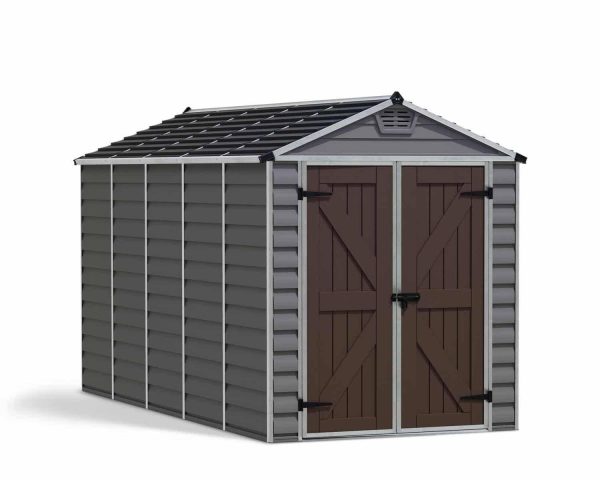 Palram Garden Sheds Skylight 6x12 Grey Black DECO CutOut