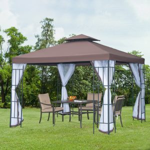Pérgola de Jardim 3x3m com Duplo Teto de Ventilação