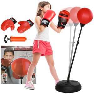 Punching Ball para Crianças acima de 5 anos Kit Boxe com Luvas Altura Ajustável 122