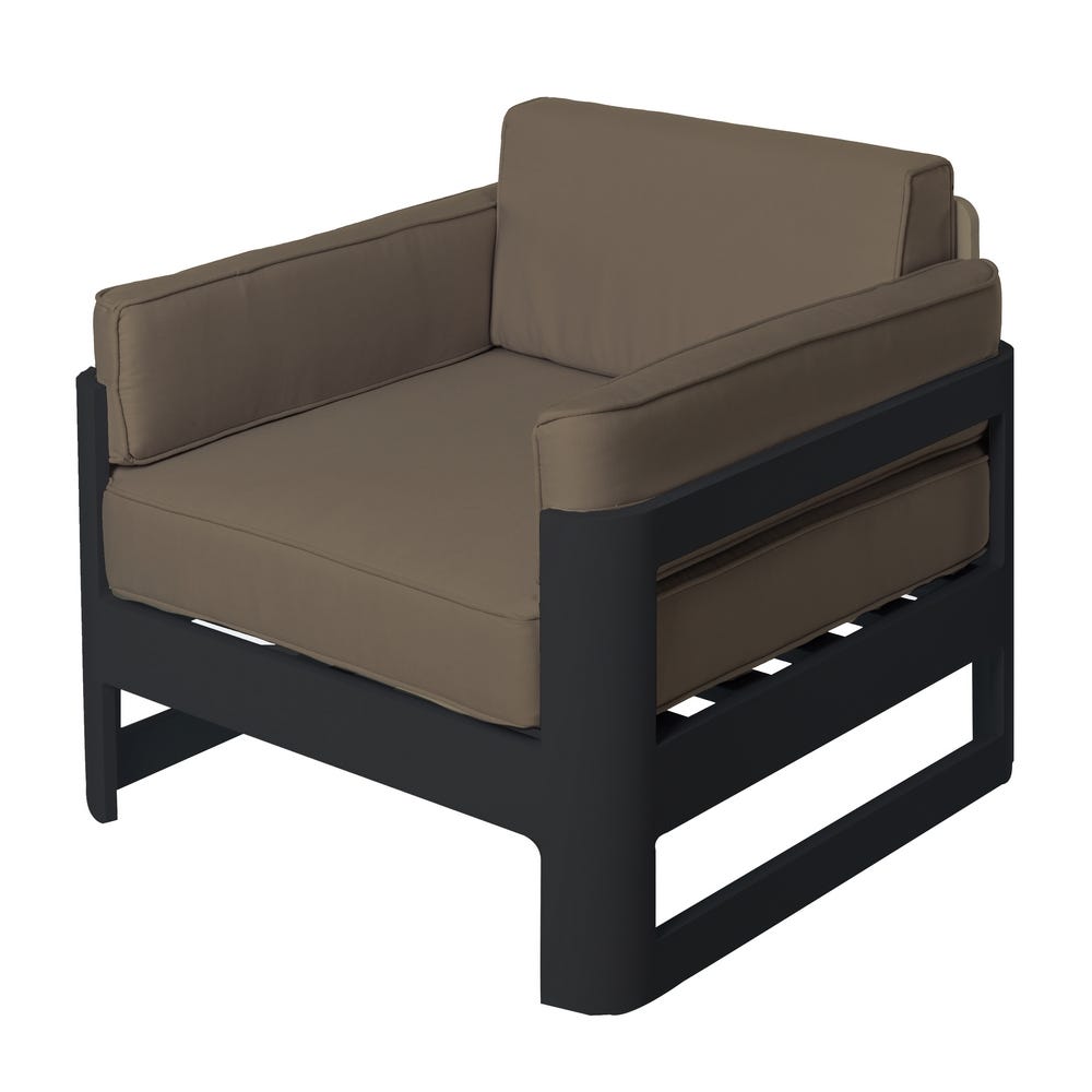 Sofá de Jardim Exterior Aisha de 1 Lugar em Alumínio 80x80x66cm