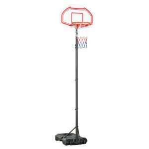 Tabela de Basquetebol para Exterior com Altura Ajustável 258x314 cm Preto e Vermelho