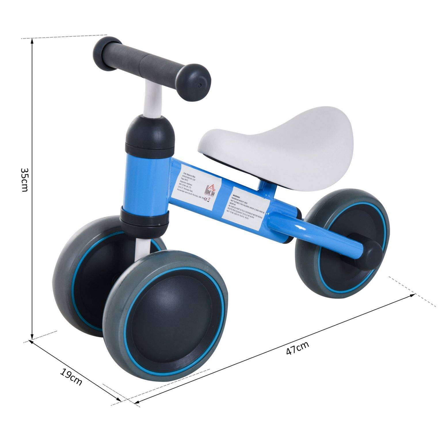 Triciclo bicicleta sem pedais para crianças acima de 18 meses Azul ...